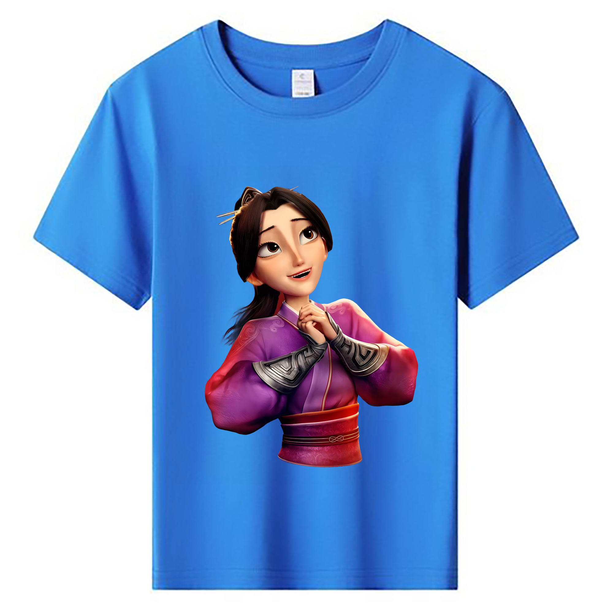 （画像用） Ne Zha 2 ナタ 魔童の大暴れ 綿100％キッズTシャツ（フロントプリント）